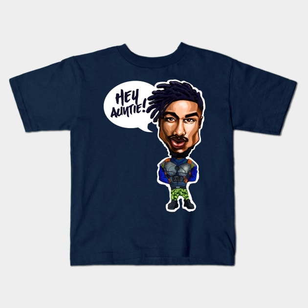 Killmonger - Hey Auntie! Kids T-Shirt by lsjordan